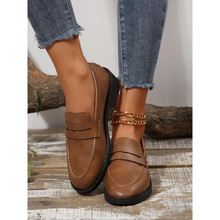 Q 41666 Thick sole vintage women loafers ��׸���Ůʿ�ָ�Ь