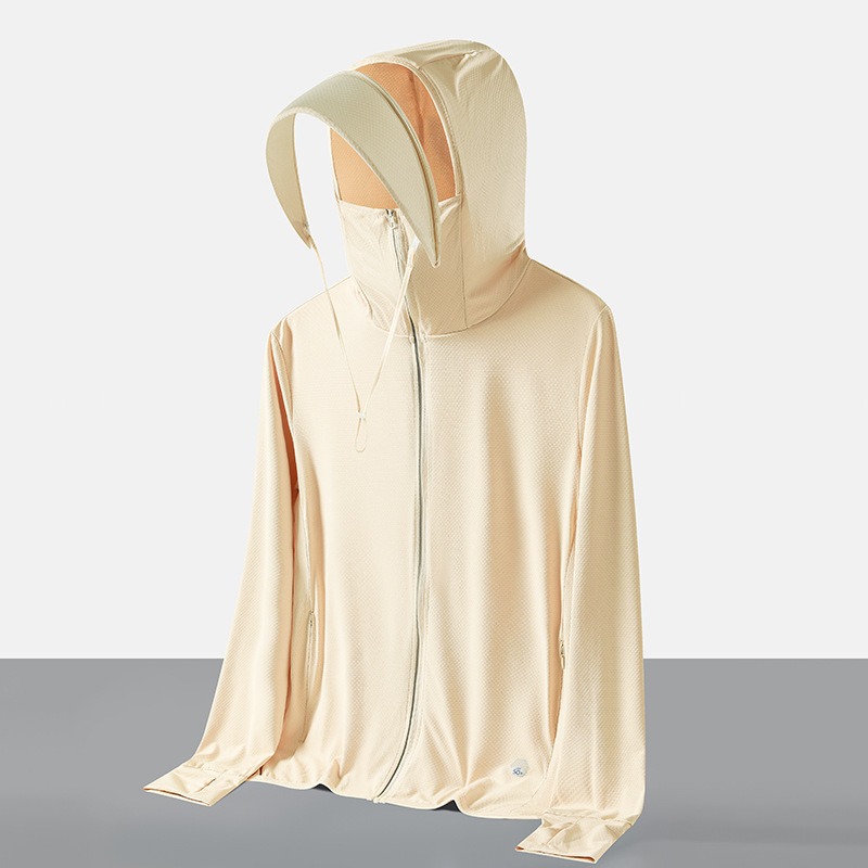 Gran sombrero de brida ropa de protección solar personalizada parejas de verano chaqueta de verano publicidad de ropa de piel impresa logotipo