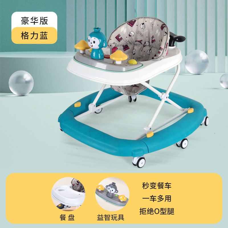 Caminante para niños iluminación de música educativa caminante para bebés un coche multiusos anti-Flip multifuncional caminante