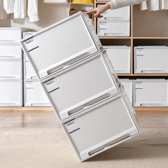 Quna white drawer storage box, clothes and shoe storage box, toy storage box, pull-out storage box