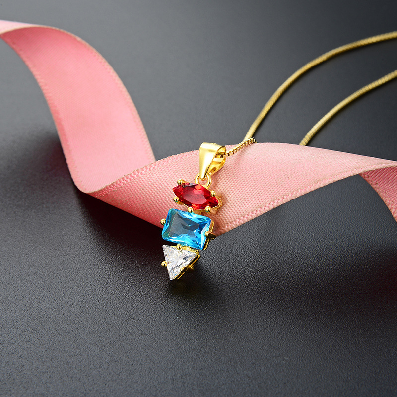 Transfronterizo nuevo europeo y americano exagerado moda colgante s925 plata esterlina personalizada clavícula cadena collar mujeres joyería de plata al por mayor