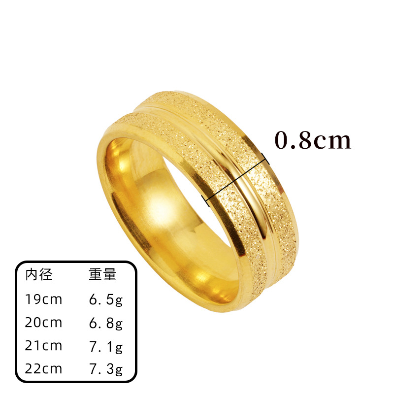 Vietnam arena oro doble biselado arena anillo estrellado estilo europeo y americano popular en línea rojo mismo estilo fábrica de joyas al por mayor