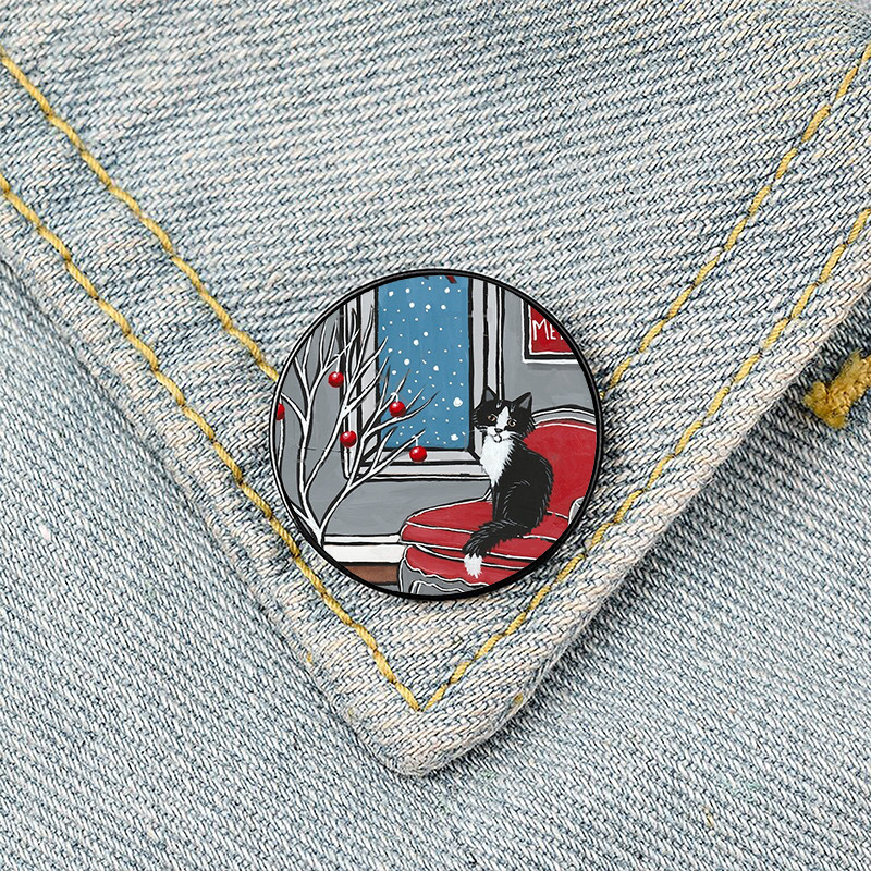 Unisex Gender Printing Design Cartoon Style Pin Animal Mixed Materials Printing Unisex Brooches