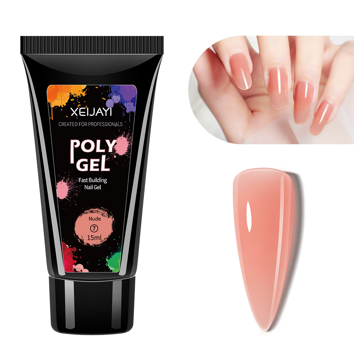 Extensión de cristal pegamento de fototerapia de uñas pegamento 15ml pegajoso diamante UV extensión rápida sin bandeja de papel fábrica al por mayor