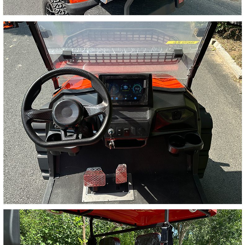 Xinda Road F Model 4 Electric Golf Cart Factory Property Winery Patrol Shuttle Vehicle Scenic Spot Tourist Sightseeing Vehicle