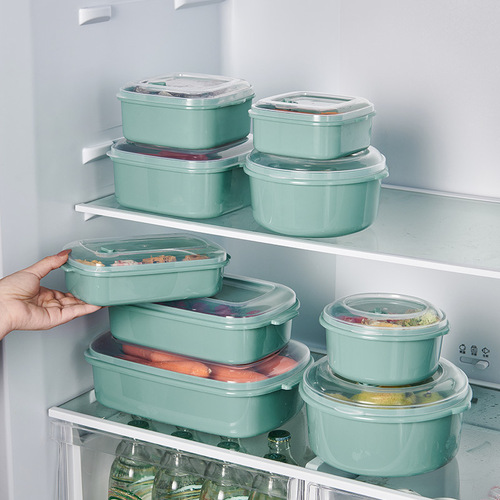 Special preservation box for refrigerator, food grade lunch box, microwave oven, six-piece set, fruit sub-packaging storage box