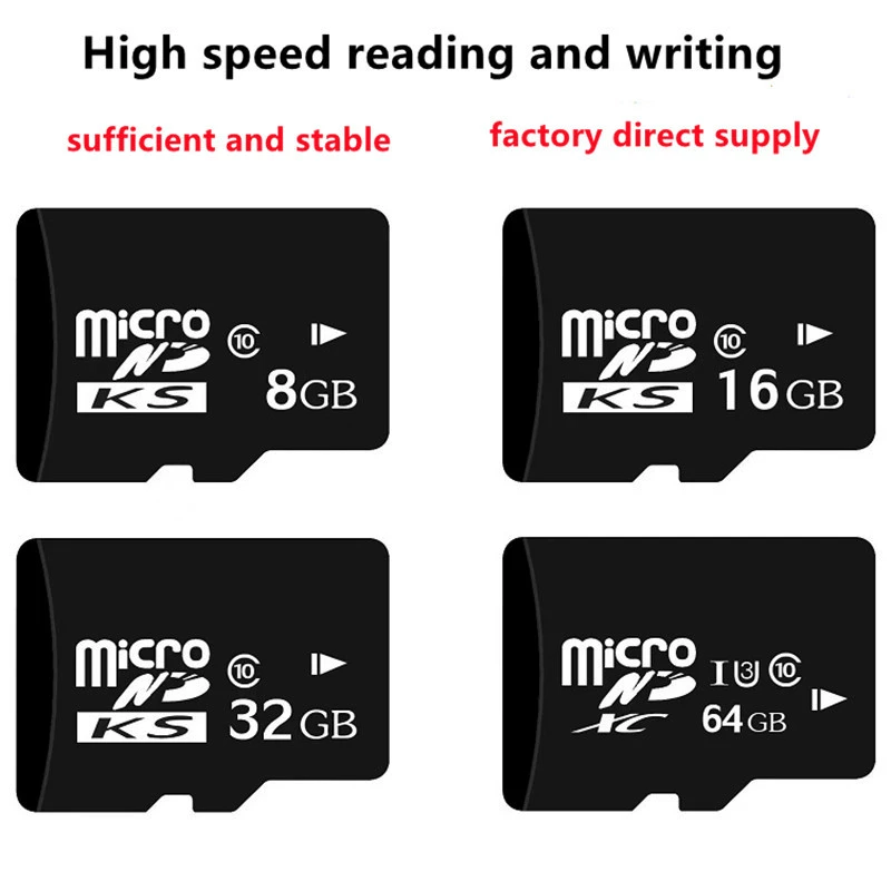 microSD карты памяти (Том Форд) 8–256 ГБ, класс 10 / U3 высокая скорость, несколько вариантов объёмов