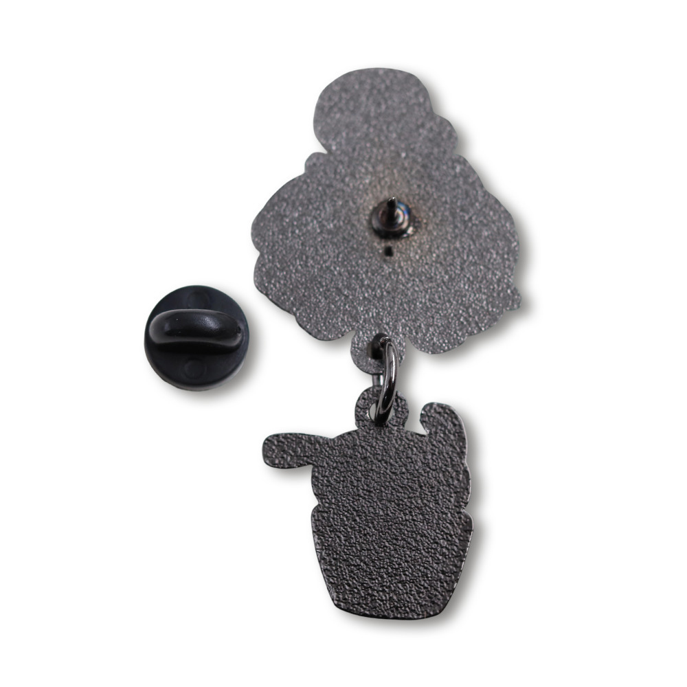 Little New Burger Cart Brooch Cartoon Anime Enamel Badge Cute Little White Dog Pendant Bag Accessories Pendant