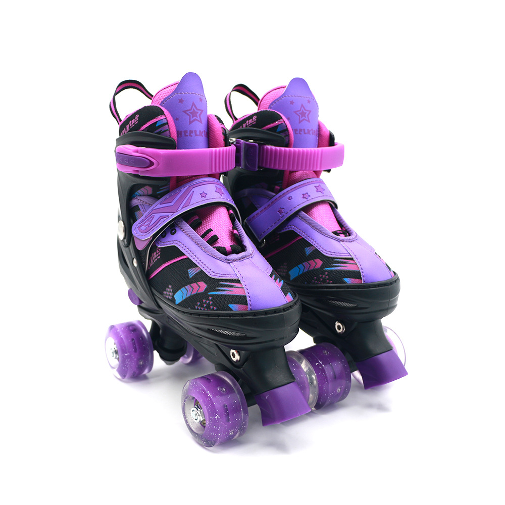 Adjustable Smoothness Shoes Children's Roller Skates Double Row Skates Adult Skates Roller Ice Flats