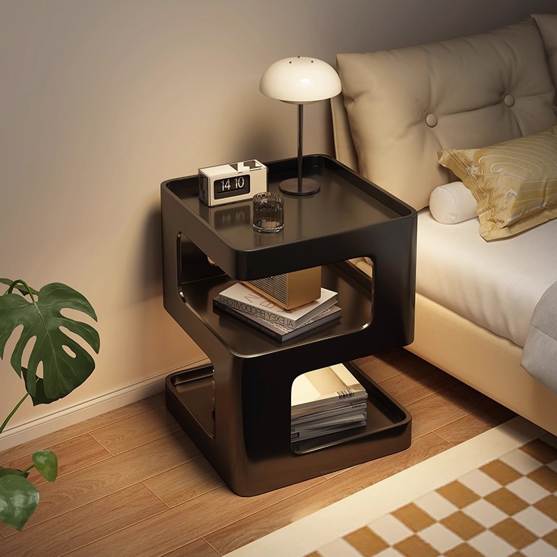 Creativa meseta de cabecera doméstica dormitorio creativo pequeño armario de hierro forjado estante ligero de lujo de alta sensación meseta de cabecera de la cama