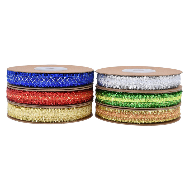 Fronteriza de filamento de cebolla accesorios de decoración cinta mayorista de árboles de Navidad embalaje de regalos de flores de ribbon de cebolla cinta