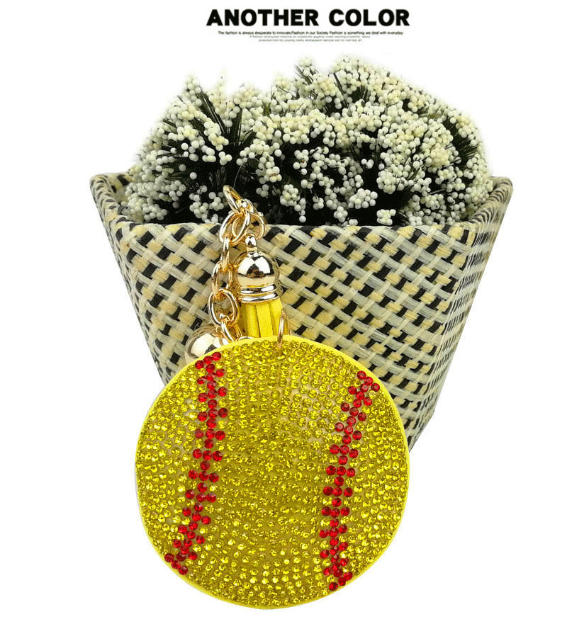 Alloy Material 1 Piece Fashion Ball Alloy Plating Rhinestones Keychain