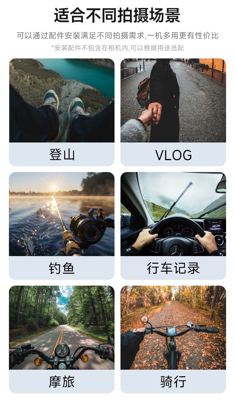 Mountain Dog G11 Thumb Action Camera Motorcycle Dash Cam Chest-Worn Handheld Vlog Riding Camera