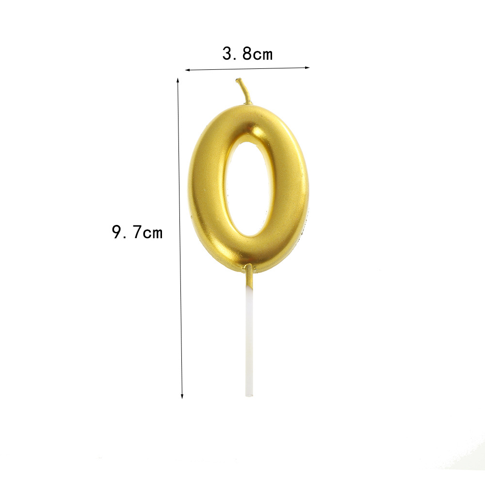 Tuhao oro vela digital de cumpleaños fiesta de aniversario pastel de decoración ins ins vela de cumpleaños creativa al por mayor