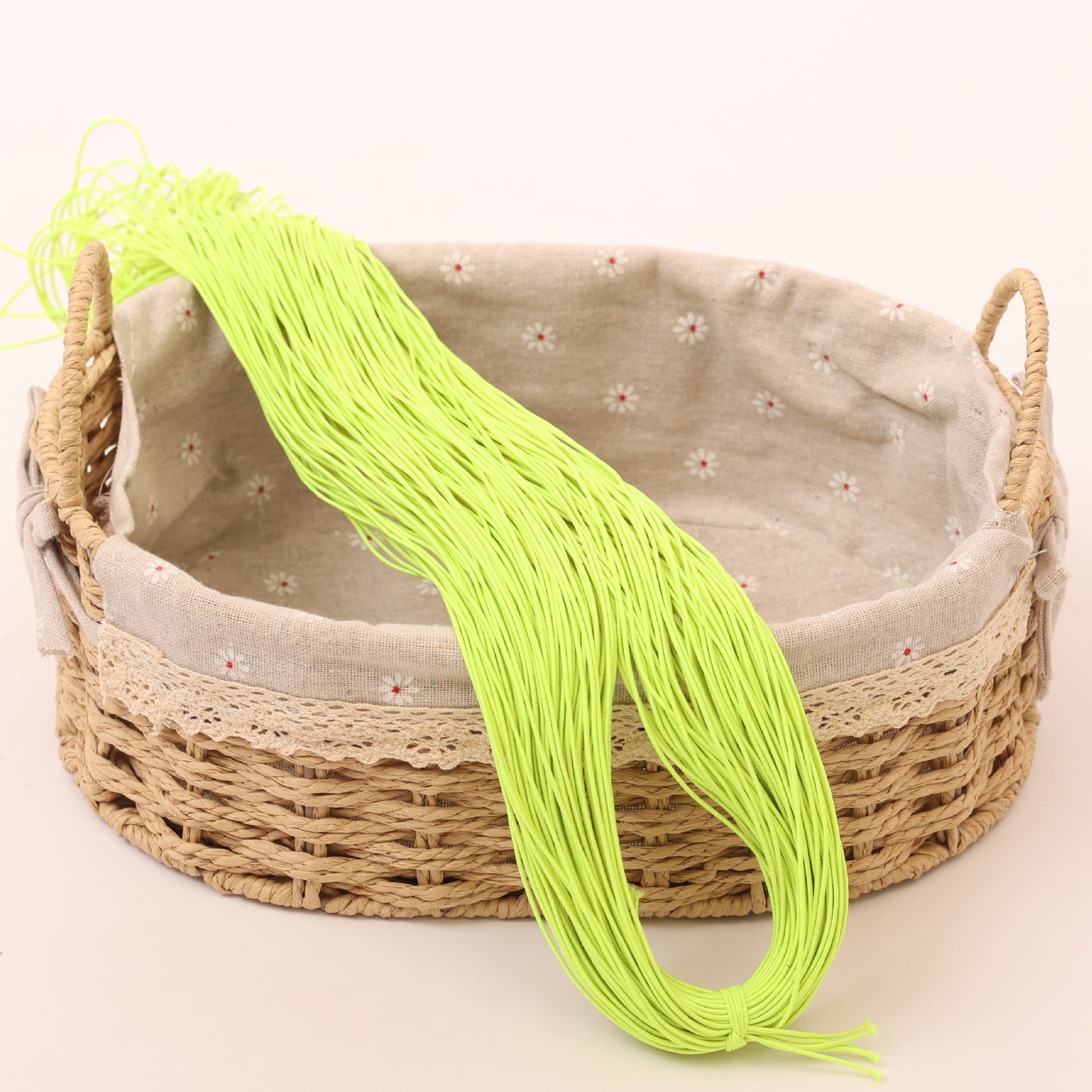 Cintas elásticas redondas al por mayor de 0.6-19mm cuerdas elásticas de color ropa como tendones de látex núcleo de cuerda elástica de alta elasticidad perlas