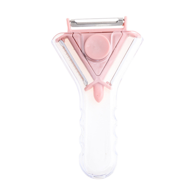 Transparent Handle Three-in-One Peeler Kitchen Home Fruit Vegetable Peeler Daily Plastic Peeling Knife Wholesale