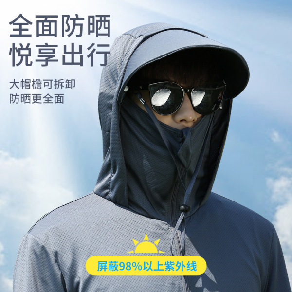 summer silk light and thin breathable detachable sun protection…