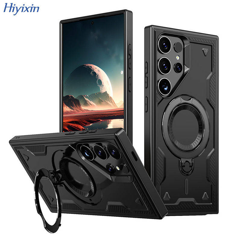 Suitable for Samsung S26 Ultra Tianhuan Magnetic Phone Case A56 Rotating Stand Wireless Charging Phone Case Suitable for Samsung S26 Ultra Tianhuan Magnetic Phone Case A56 Rotating Stand Wireless Charging Phone Case