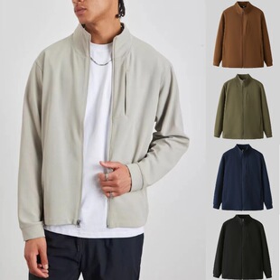 Gua lul with four-sided bullet small stand collar commuter zipper coat city outdoor men's casual jacket coat