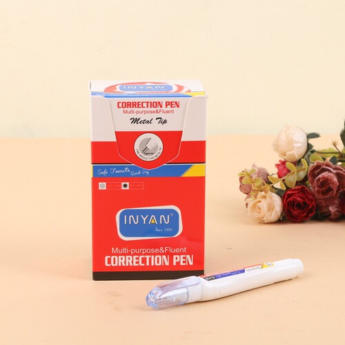 Yingyuan CP-1609 Correction Fluid Pen Pen Type Correction Fluid Iron Tip Correction Fluid Stationery Office Wholesale 7ml