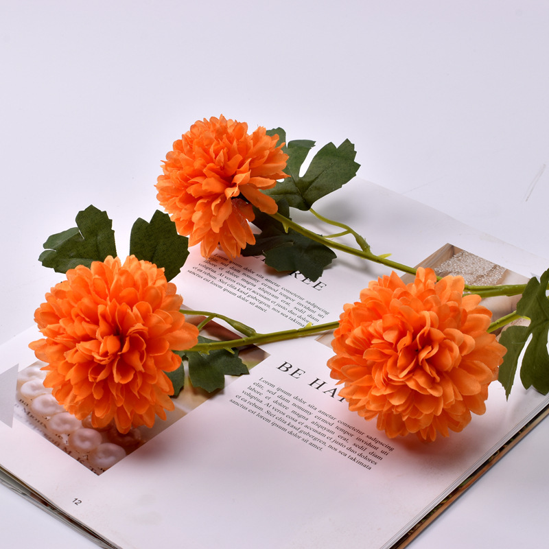 Flor artificial naranja flor artificial Rosa flor artificial boda Salón de la boda decoración del hogar flor artificial al por mayor