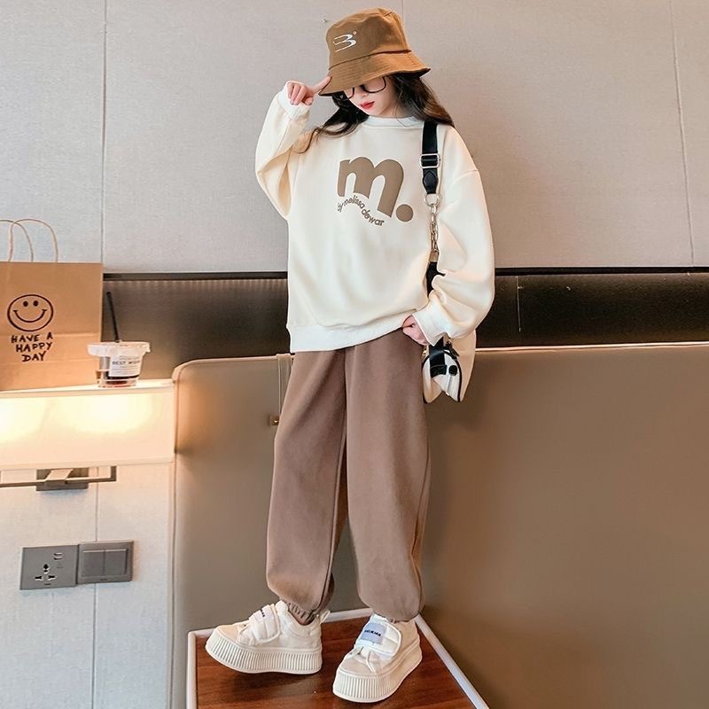 Mädchen Herbst Hoodie Und Sporthose Im Zweiteiler Set Für Kinder_voghion.com