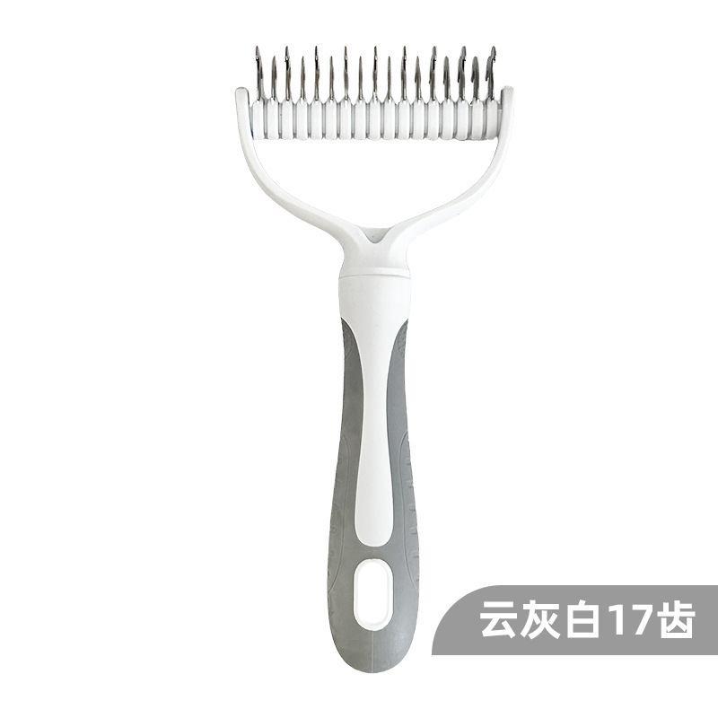 Peine de nudo abierto al por mayor para mascotas, gato de pelo largo para mascotas, oso de peluche, peine de cuchillo abierto, peine de cuchillo, peine de aguja de nudo abierto especial para artefactos