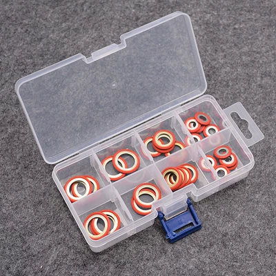 Car air conditioning compressor high-temperature Soyutma sisteminin digər hissələri - a-box-of-red-gaskets-30-pieces