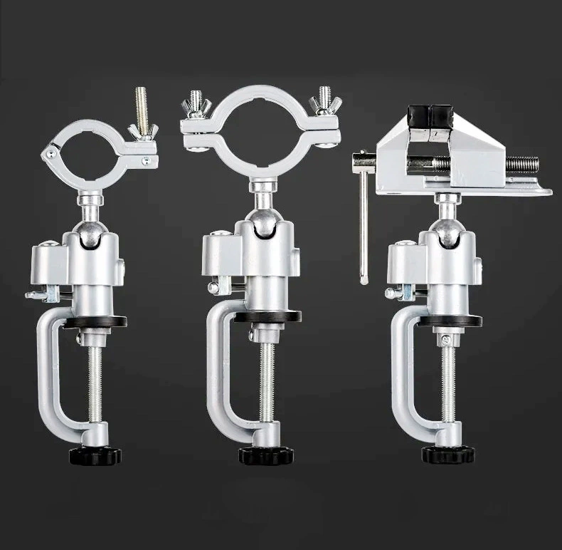 Прямые Заводские вращающиеся на 360 градусов маленькие настольные тиски универсальные вращающиеся маленькие настольные тиски из алюминиевого сплава