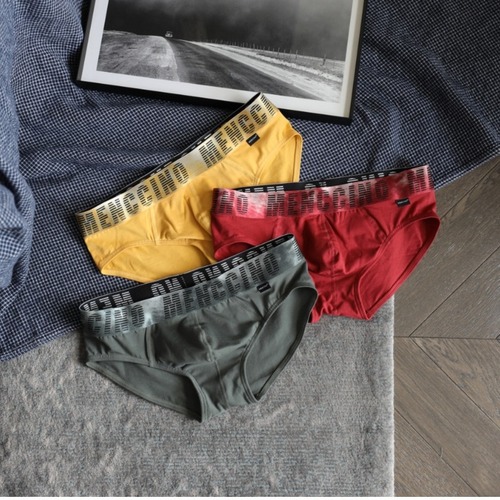 MENCCINO new pure cotton men's underwear sexy slim trendy men's underwear low-waist sports youth briefs