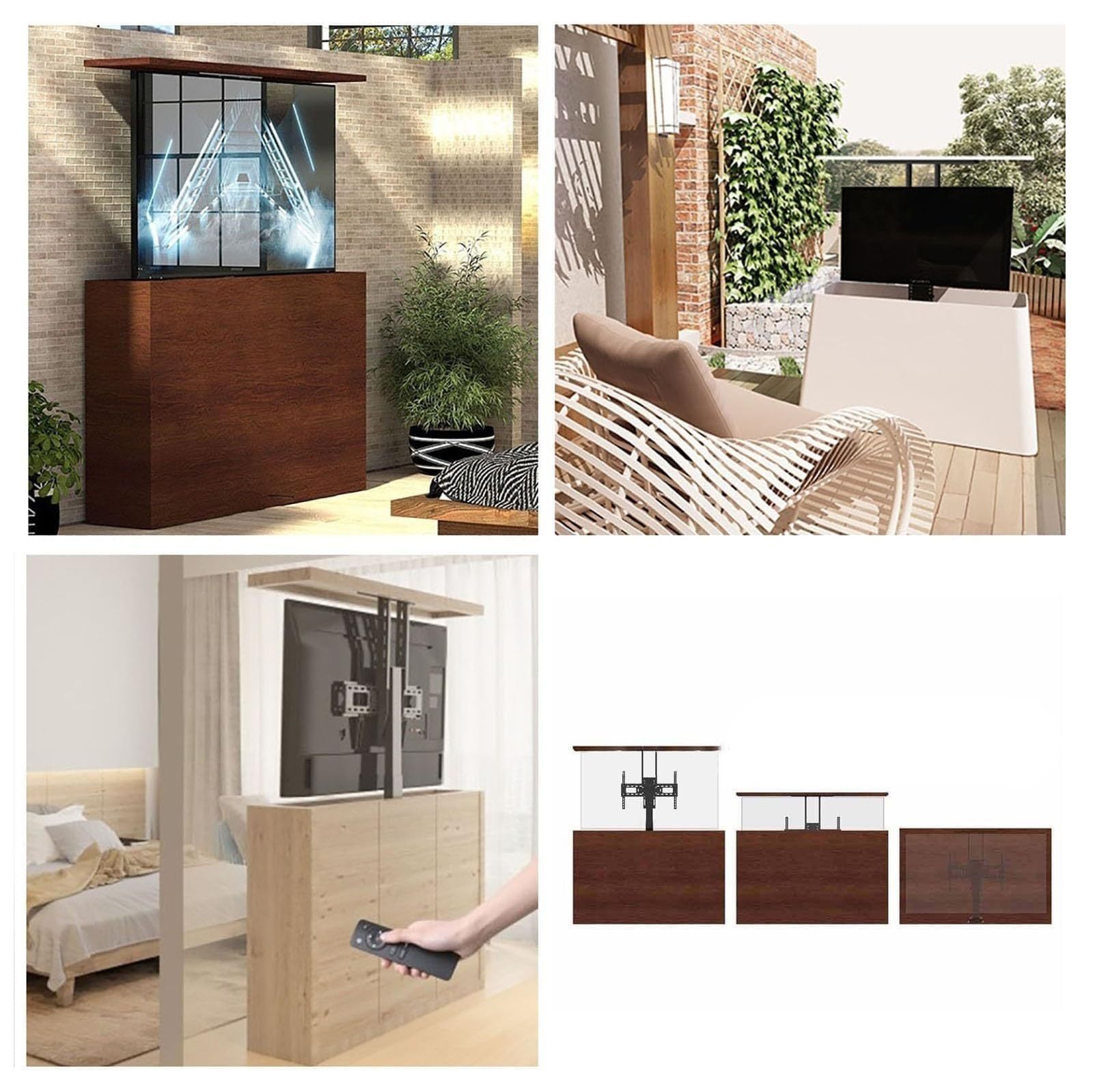 Soporte de TV elevador eléctrico para 32-80 pulgadas soporte de pantalla de TV LCD elevable