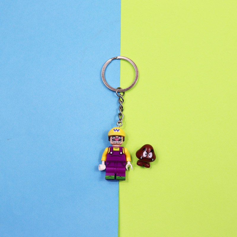 Toy Story Batman Llavero de bloques de construcción Buzz Lightyear Marvel Spider-Man Batman Pato Donald Mickey