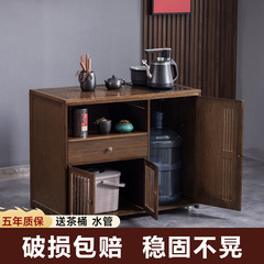 移動の小さいお茶のテーブルの家庭用のお茶の台の全自動の湯たんぽの一体のお茶の箱は輪のお茶のいくつかの辺のタンスの実木の新型を持ちます。