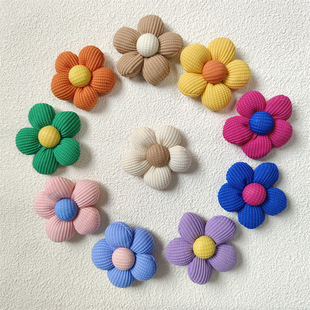 Textured Pure Color Fabric Daisy Flower Brooch Flower Bud Jewelry Accessories Accessories Decorative Accessories Pin Kidsren DIY