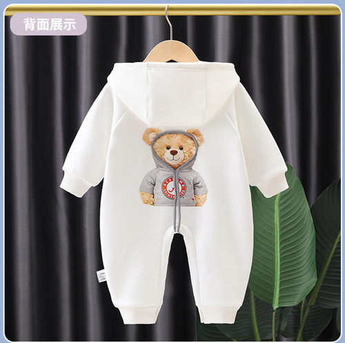 Baby Bodysuit Spring and Autumn Set Baby Hasty Climbing Suit Newborn Minnie Fleece Onesie Sleepwear Autumn Set