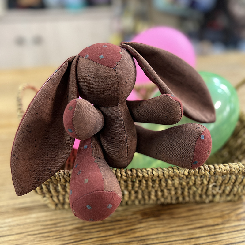 Patchwork creativo conejo muñeca Lu bordado hecho a mano material de bricolaje Paquete de regalo de los niños decoración del hogar grandes orejas de conejo