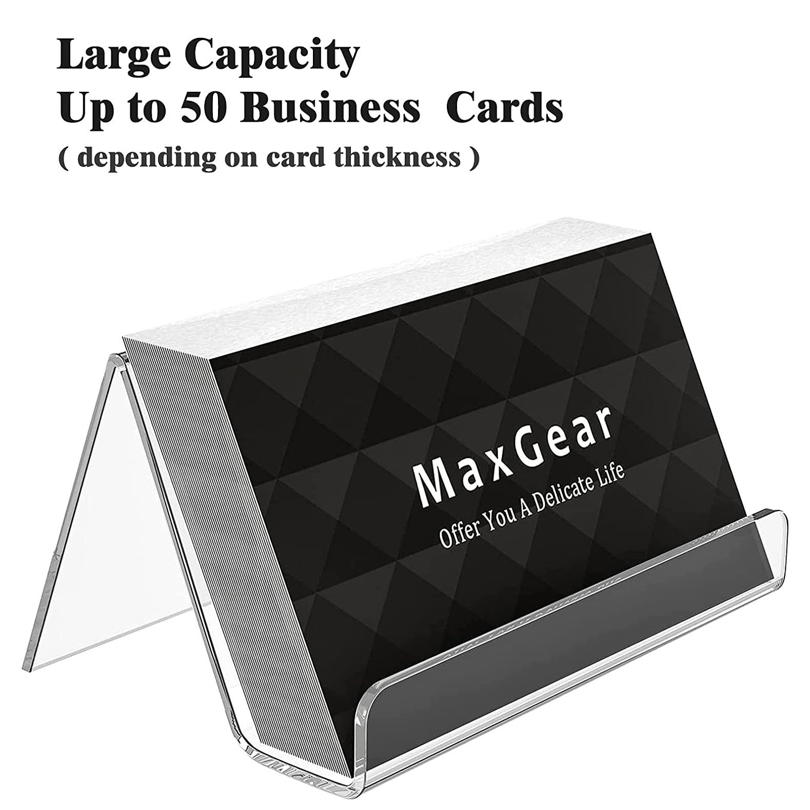 Titular de la tarjeta de visita de acrílico titular de la tarjeta de visita transparente titular de la tarjeta de visita de escritorio de almacenamiento transparente titular pequeño estante de exhibición de la tarjeta