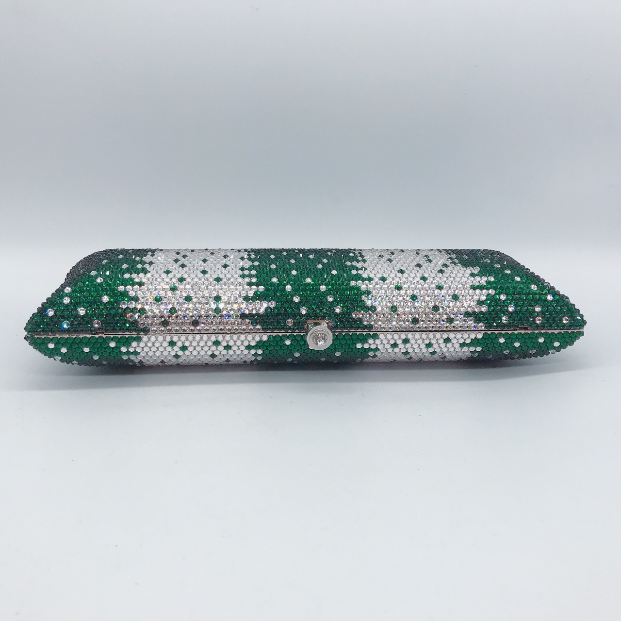 Túi clutch nữ đính đá rhinestone cầm tay hộp cứng dự tiệc — 10 # xanh ngọc chi tiết 20