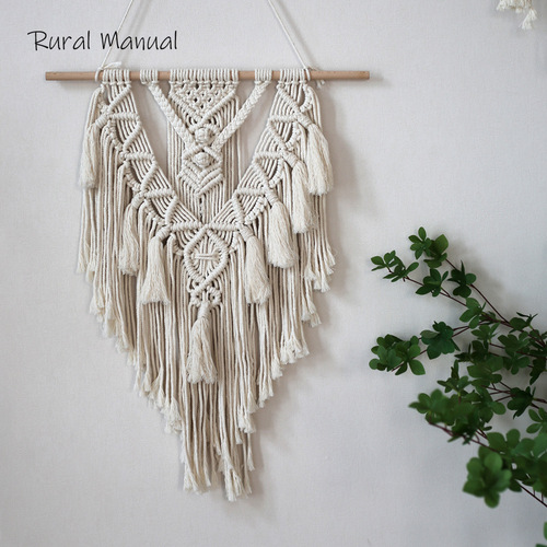 B&B Background Wall Decoration Bohemian Wall Hand-woven Tapestry Nordic Fringe Wall Hanging Amazon