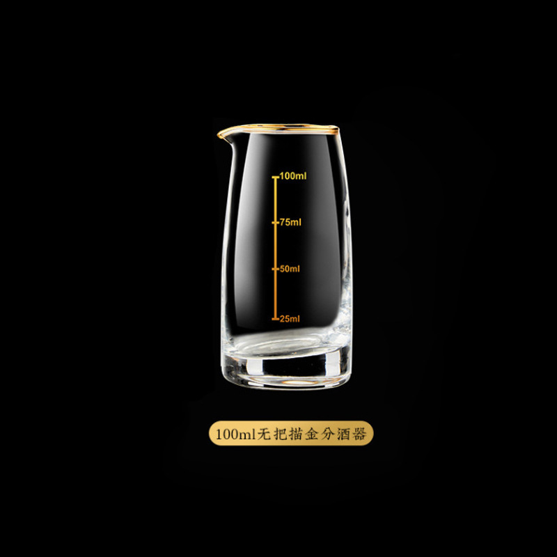 Vidrio de 100ml botella de licor con calibración de cantidad doméstica botella de licor de vino tinto pequeña botella de vinos de licor separador de licor