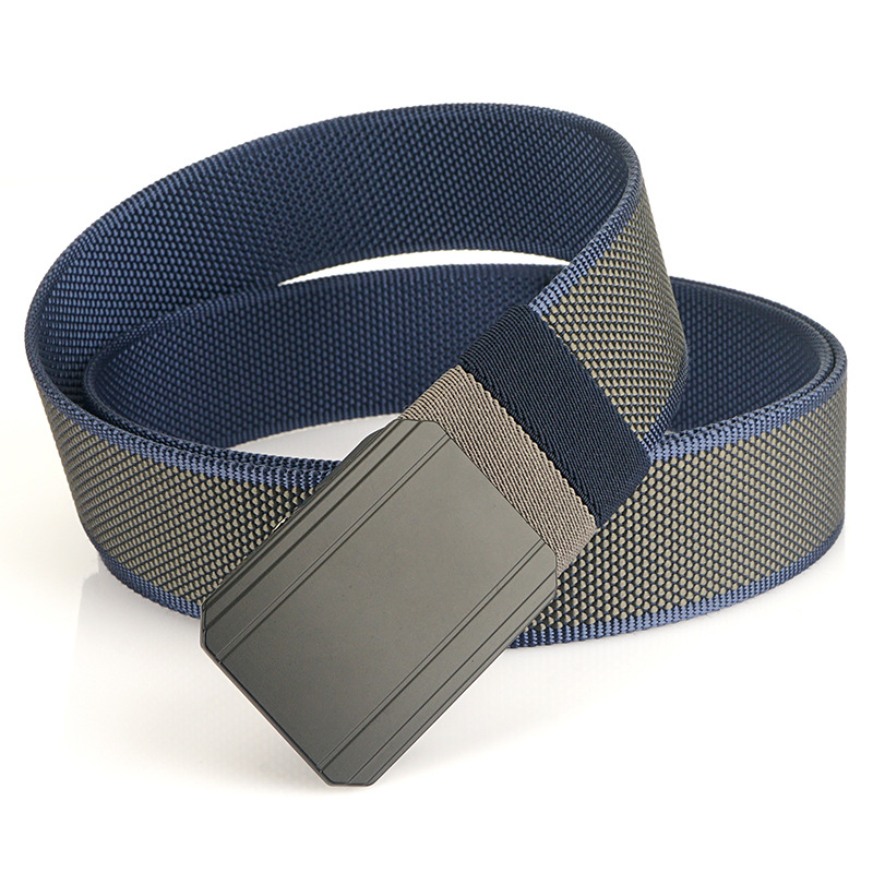 Nuevo cinturón de nylon giratorio de doble uso de doble cara casual versátil tejido poliéster pantalones cinturón simple cinturón de lona