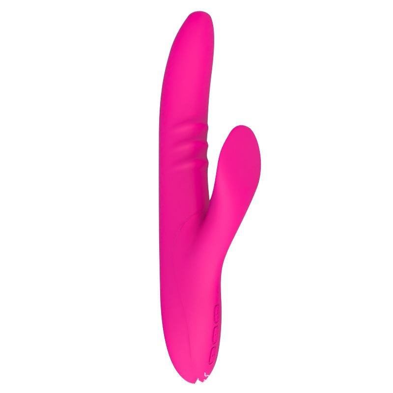 7 frecuencias mujeres masturbador pistola inteligente calefacción masaje varita de vibración eléctrica de doble cabeza borracha insertar el amor