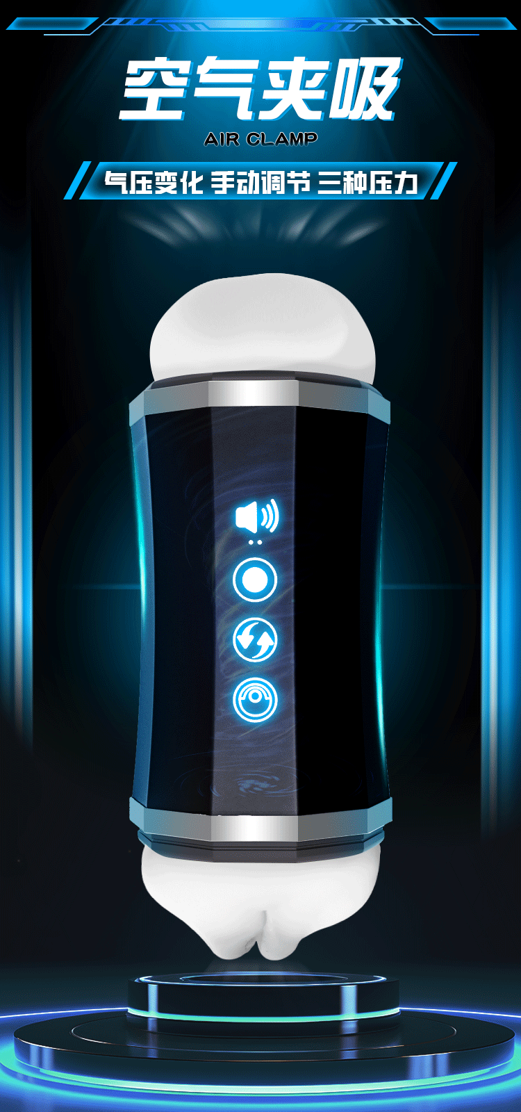 Jiuai Transparent Manual Masturbation Cup with TPE and ABS, Portable Diamond Cup for Adult Men — detail image 3