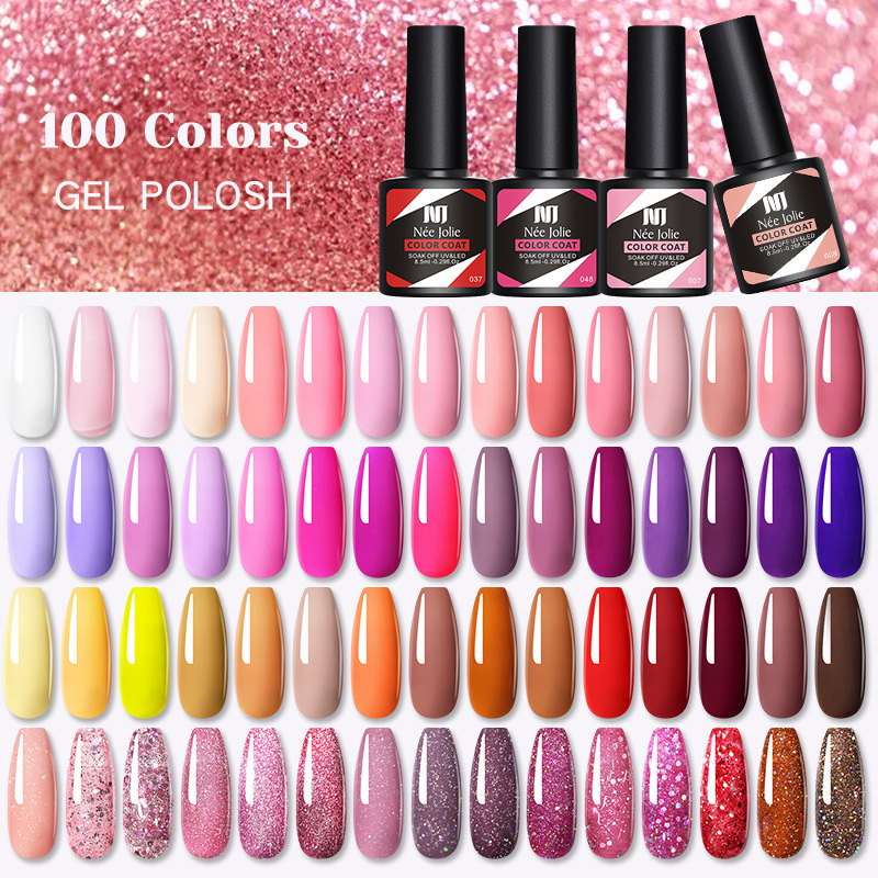 Nee Jolie Cross-Border Popular Phototherapy Nail Polish Glue Set Glitter Nail Polish Glue Base Glue Seal Factory Direct Sale Nee Jolie Cross-Border Popular Phototherapy Nail Polish Glue Set Glitter Nail Polish Glue Base Glue Seal Factory Direct Sale