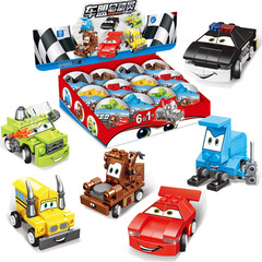 Cross-border building blocks K39 children's DIY assembly car blocks blind box machine wholesale gift