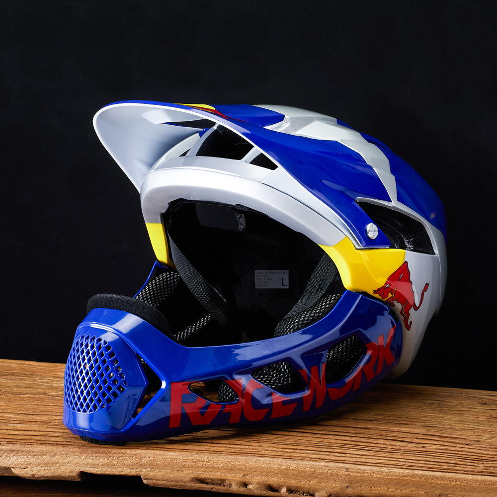 Casco de motocicleta todoterreno para hombre talla grande Montaña cuesta abajo casco de tracción para mujer motocicleta Red Bull casco todoterreno verano