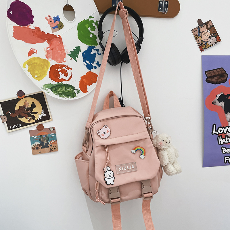 Otoño e Invierno nueva bolsa de mensajero ins estilo estudiante escuela secundaria femenina Harajuku coreano fresco lindo mini mochila