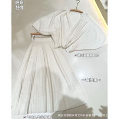 衣号浣熊绒韩国蝙蝠袖上衣女文艺高品质毛衣套裙25年韩系针织秋冬