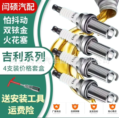Suitable for Geely-Specific Spark Plugs: Vision, Emgrand, Borui, Boyue, Jinbin, Ruiyuan, Gengzhen, Dual Iridium Gold