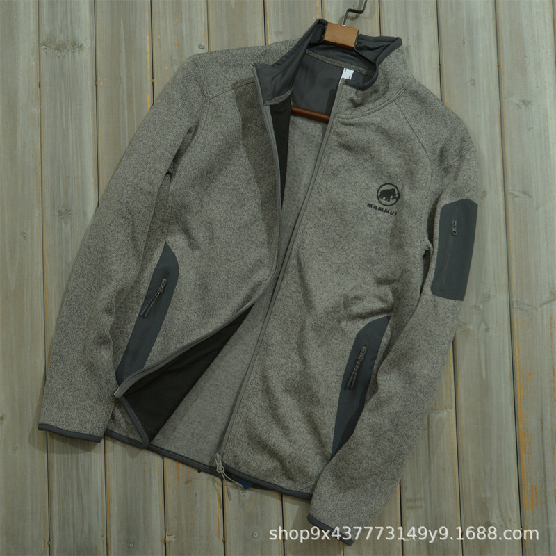 25 Autumn New Mammoth Men's Sports Jacket Outdoor Sports Casual Loose Large Size Warm Cardigan Jacket